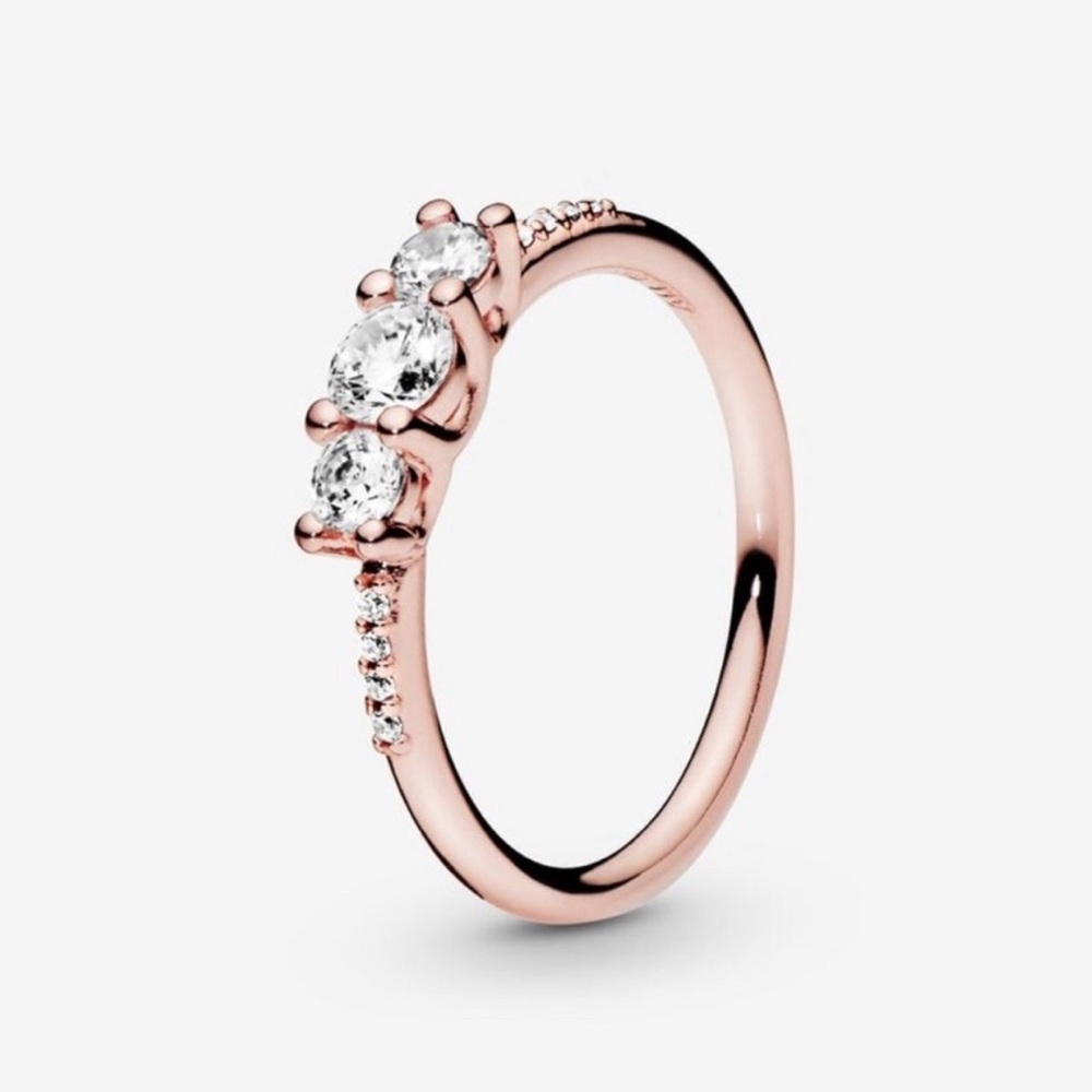 Brand new in box Pandora size 6 3 diamond ring